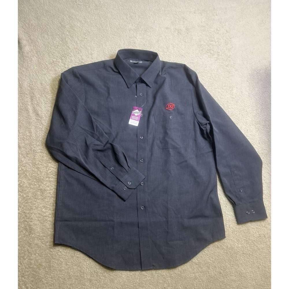 Dairy Queen Long Sleeve Shirt Button Up Work Uniform Large Corporate Manager‎